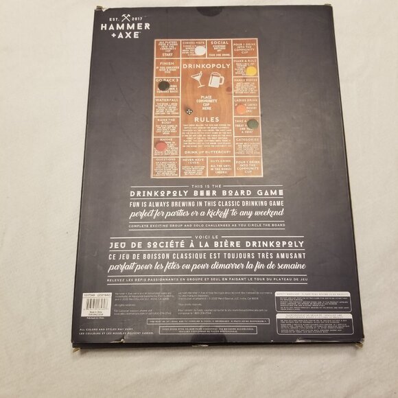New Drinkopoly Beer Board Game Wooden Version Hammer & Axe BNIB - Picture 2 of 12